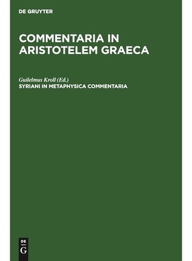 预订 Syriani in metaphysica commentaria: 9783112360811
