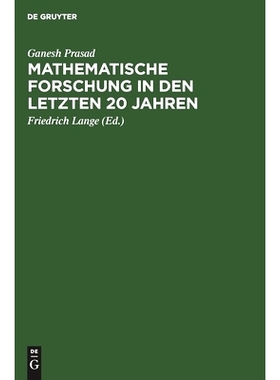 预订 Mathematische Forschung in den letzten 20 Jahren: Rede gehalten am 31. Januar 1921 vor der Mathematischen Gesellsch