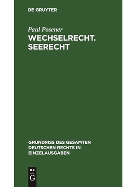 预订 Wechselrecht. Seerecht: 9783112633335