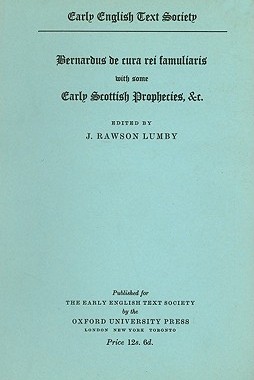 【预订】Bernardus De Cura Rei Famuliaris, with some early Scottish Prophecies etc.