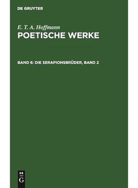 预订 Die Serapionsbrüder, Band 2: 9783110056525