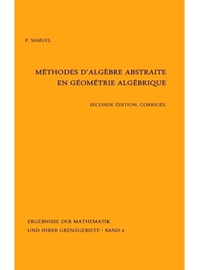 预订 Methodes d’Algebre Abstraite En Geometrie Algebrique: 9783540037767