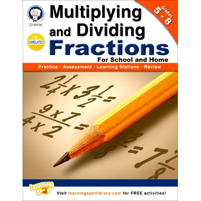 预订 Multiplying and Dividing Fractions, Grades 5-8: 9781622230075
