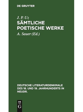 预订 Sämtliche poetische Werke: 9783112370735