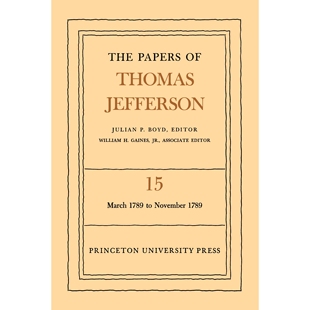 Thomas The 托马斯·杰斐逊论文 9780691045474 预订 November Jefferson Papers 1789 March Volume 第15卷