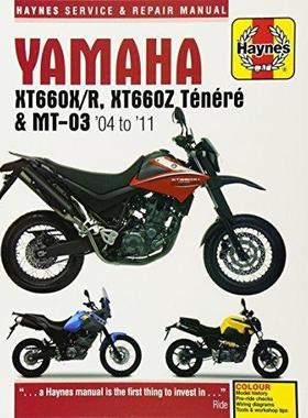 [预订]Yamaha XT660 & MT-03 (04 - 11) Haynes Repair Manual 9781785213700