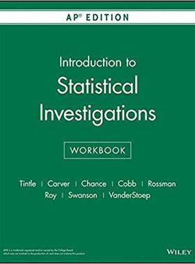 【预售】Introduction to Statistical Investigations, First Edition AP Edition Workbook