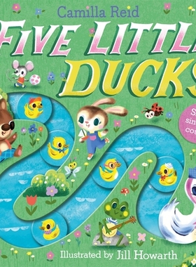 预订 Five Little Ducks: A Nursery Rhyme Counting Book for Toddlers 五只小鸭：幼儿童谣计数书: 9781035023349