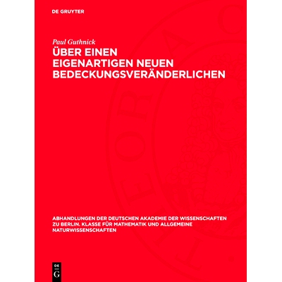 预订 Über einen eigenartigen neuen Bedeckungsveränderlichen: Erste Mitteilung: 9783112759202