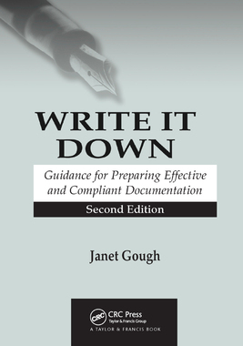 【预订】Write It Down: Guidance for Preparing Effective and Compliant Documentation