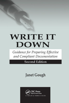 【预订】Write It Down: Guidance for Preparing Effective and Compliant Documentation