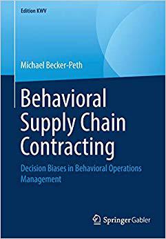 【预售】Behavioral Supply Chain Contracting: Decision Biases in Behavioral Operations Management-封面