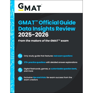 现货 Gmat Official Guide Data Insights Review 2025-2026: Book + Online Question Bank 研究生管理专业入学考试数据洞察评论