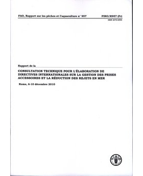 预订 Rapport de la Consultation technique pour l’Ã*laboration de directives internationales sur la gestion des prises