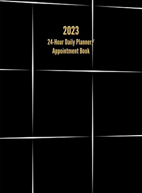 预订 2023 24-Hour Daily Planner/ Appointment Book: Dot Grid Design (One Page per Day)