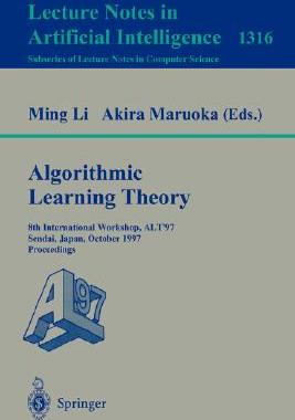 【预订】Algorithmic Learning Theory