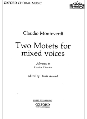 预订 Two Motets for mixed voices 双声部混声合唱曲（SATB与键盘）: 9780193375833