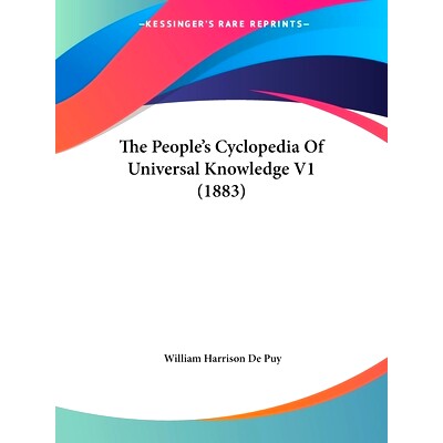 预订 The People’s Cyclopedia Of Universal Knowledge V1 (1883): 9781120913890