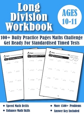 预订 Long Division Workbook Year 6 - KS2: 100 Days of Practice Pages Timed Tests - Division With Remainders (Answers Inc