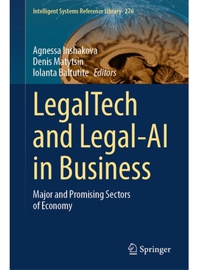 预订 LegalTech and Legal-AI in Business: Major and Promising Sectors of Economy 商业的法律科技与法律人工智能：经济的重要