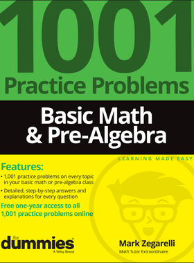 【预订】Basic Math & Pre-Algebra 9781119883500