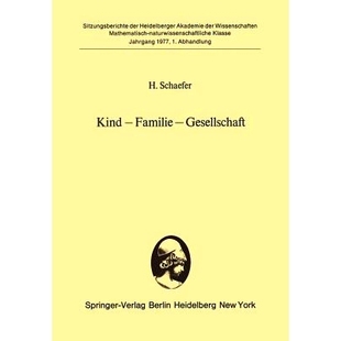 Familie 9783540082057 1976 Sitzung Kind — vom Vorgelegt Gesellschaft Juli 预订 der