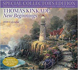 【预售】Thomas Kinkade Special Collector’s Edition 2020 Deluxe Wall Calendar: New Beginnings