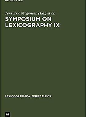 【预订】Symposium on Lexicography IX 9783484391031