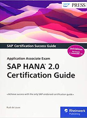 【预售】SAP Hana 2.0 Certification Guide: Application Associate Exam