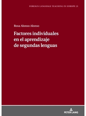 预订 Factores Individuales En El Aprendizaje de Segundas Lenguas: 9783631879504