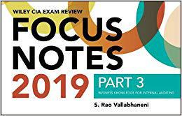 【预售】Wiley Ciaexcel Exam Review Focus Notes 2019, Part 3: Business Knowledge For Internal Auditing (Wiley Cia E...