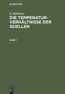 TEMPERATURVERHÄLTNISSE TVQ 预订 9783111310428 HALLMANN BD. QUELLEN