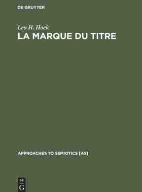【预订】La marque du titre 9789027933195