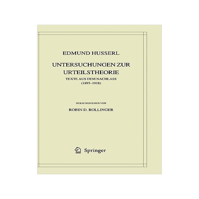 预订 Edmund Husserl. Untersuchungen zur Urteilstheorie