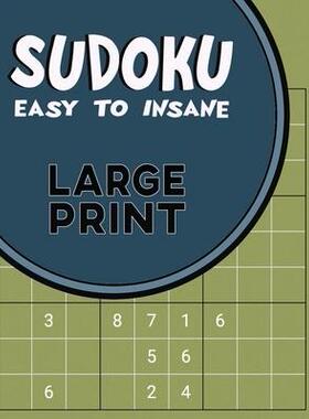 [预订]Sudoku for Senior: Easy to Insane Levels of Difficulty Rating Five Separate Levels for Beginners to  9781703612516