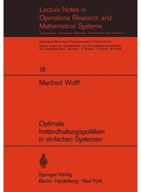 预订 Optimale Instandhaltungspolitiken in einfachen Systemen: 9783540049425