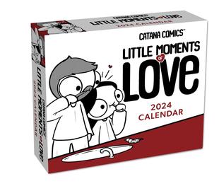 Little 小时刻2024年日历 2024 Catana Moments Love 爱 新年礼物 英文原版 Comics 现货 Calendar 情侣漫画 每天一页