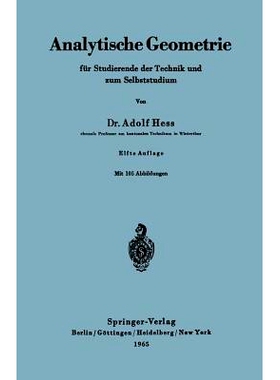 预订 Analytische Geometrie für Studierende der Technik und zum Selbststudium: 9783540033271