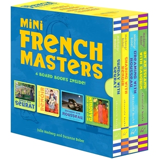 卢梭 雷诺阿 French Set 英文原版 Boxed Mini Masters 高更 现货 修拉 法国艺术大师启蒙纸板书套装