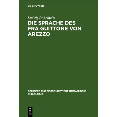 预订 Die Sprache des Fra Guittone von Arezzo: Lautlehre: 9783112323731