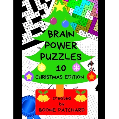 预订 Brain Power Puzzles 10: A Christmas Activity Book of over 200 Unique and Varied Puzzles, Word Searches, Anagrams, R