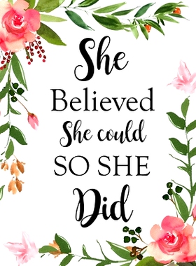 预订 She Believed She Could So She Did: Adult Budget Planner (Printed), Budget Planner Book, Daily Planner Book, Floral
