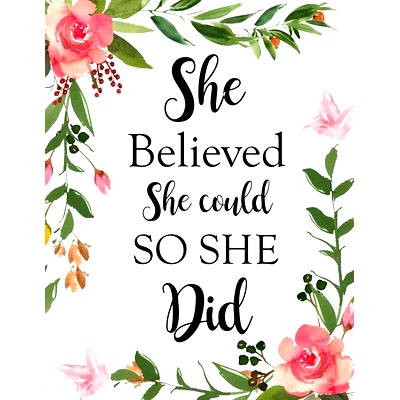 预订 She Believed She Could So She Did: Adult Budget Planner (Printed), Budget Planner Book, Daily Planner Book, Floral