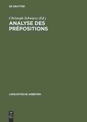 【预订】Analyse des prépositions 9783484301108