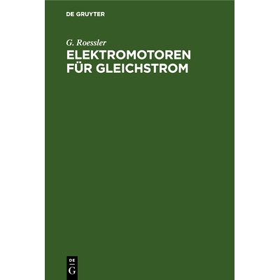 预订 Elektromotoren für Gleichstrom: 9783486731293