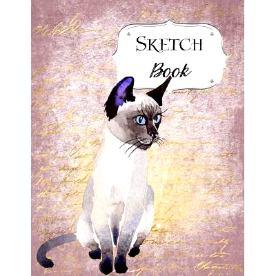 预订 Sketch Book: Cat Sketchbook Scetchpad for Drawing or Doodling Notebook Pad for Creative Artists #3 Purple Siamese: