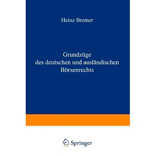 deutschen des und ausländischen 9783642869174 预订 Börsenrechts Grundzüge