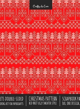 预订 Christmas Pattern Scrapbook Paper Pad 8x8 Decorative Scrapbooking Kit for Cardmaking Gifts, DIY Crafts, Printmaking