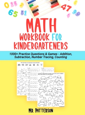 预订 Math Workbook for Kindergarteners: 1000+ Practice Questions & Games - Addition, Subtraction, Number Tracing, Counti