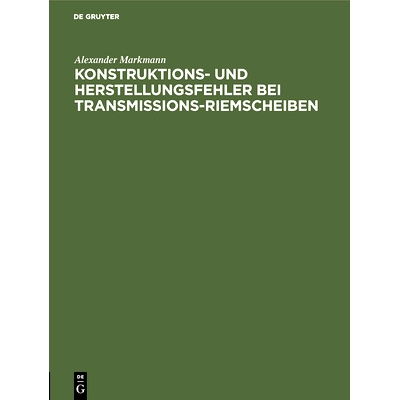 Auszug aus der Dissertation zur Erlangun